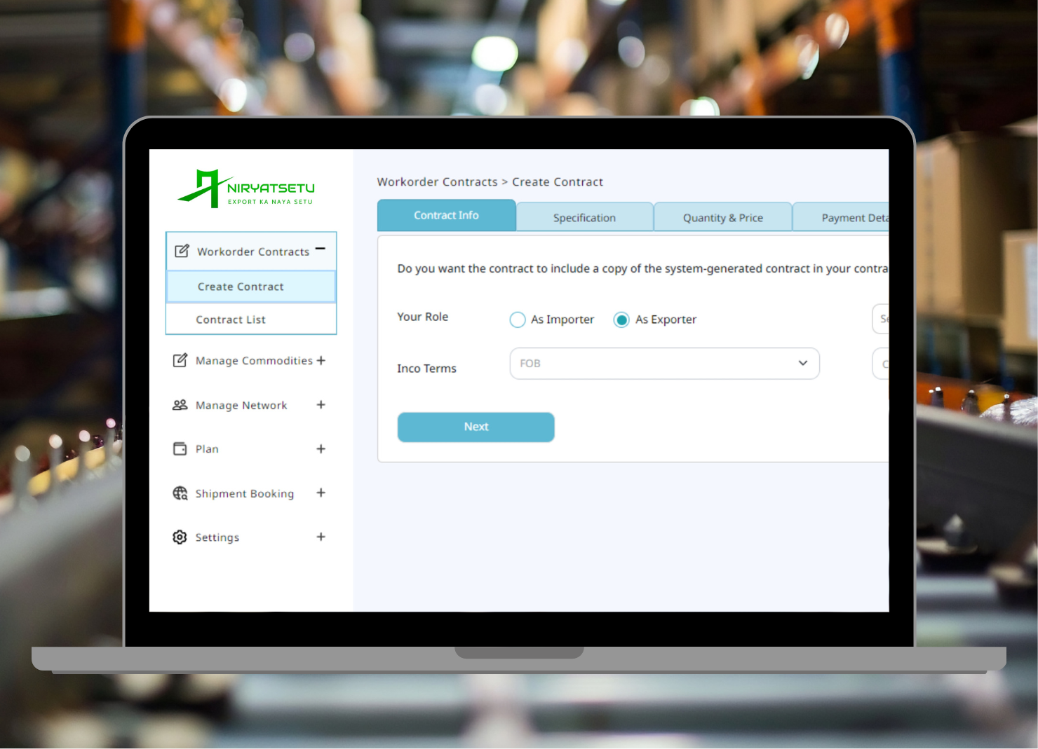 Upload Your Bulk or Break Bulk Contract
